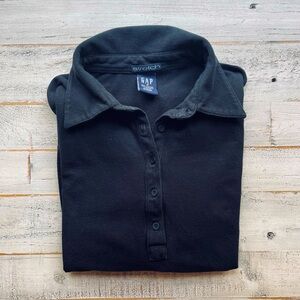 Gap size small black stretch collared shirt vintage y2k in EUC